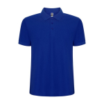 Polo piqué de homem em algodão e poliéster 190 g/m² Roly cor azul