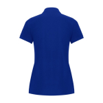 Polo piqué de mulher em algodão e poliéster 190 g/m² Roly cor azul segunda vista traseira