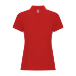 Polo piqué de mulher em algodão e poliéster 190 g/m² Roly cor vermelho