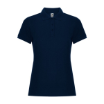 Polo piqué de mulher em algodão e poliéster 190 g/m² Roly cor azul-marinho