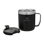 Caneca térmica em aço inoxidável e tritão Stanley Classic 350ml cor preto