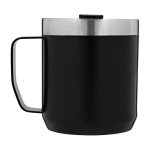 Caneca térmica em aço inoxidável e tritão Stanley Classic 350ml cor preto segunda vista traseira