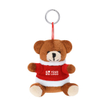 Porta-chaves natalício de peluche em forma de urso personalizável vista principal