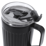 Caneca térmica de aço inoxidável reciclado com pega lateral 350 ml quinta vista