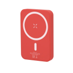 Powerbank para telemóvel com fixação magnética MagSafe 5000 mAh cor vermelho primeira vista