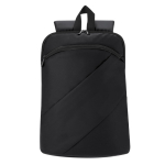 Mochila de PU para portátil com 2 bolsos frontais invisíveis 15'' cor preto primeira vista