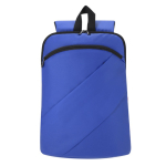 Mochila de PU para portátil com 2 bolsos frontais invisíveis 15'' cor azul primeira vista