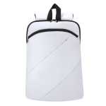 Mochila de PU para portátil com 2 bolsos frontais invisíveis 15'' cor branco primeira vista