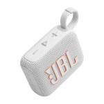 Coluna Bluetooth ultraportátil com som claro e forte JBL GO4 cor branco vista principal