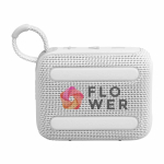 Coluna Bluetooth ultraportátil com som claro e forte JBL GO4 cor branco