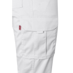 Calças de trabalho unissexo com bolsos 290 g/m2 Velilla cor branco quinta vista