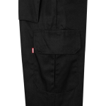 Calças de trabalho de poliéster/algodão, refletores 210 g/m2 Velilla cor preto quinta vista