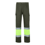 Calças de trabalho de poliéster/algodão, refletores 210 g/m2 Velilla cor verde militar segunda vista