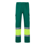 Calças de trabalho multibolsos, algodão e poliéster 210 g/m2 Velilla cor verde segunda vista