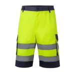 Bermudas de trabalho de cores, refletoras 210 g/m2 Velilla cor amarelo segunda vista