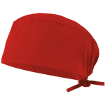 Touca sanitária de sarja de poliéster e algodão 190 g/m2 Velilla cor vermelho