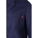 Blusa de trabalho de sarja de poliéster e algodão 175 g/m2 Velilla cor azul quinta vista