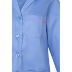 Bata de trabalho manga comprida, poliéster/algodão 175 g/m2 Velilla cor azul pastel quinta vista