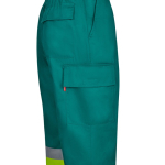 Calças de trabalho unissexo de poliéster e algodão 190 g/m2 Velilla cor verde quinta vista