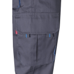 Calças de trabalho de sarja com vários bolsos 200 g/m2 cor azul-claro quinta vista