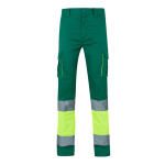 Calças de trabalho de algodão e poliéster visível 240 g/m2 Velilla cor verde segunda vista