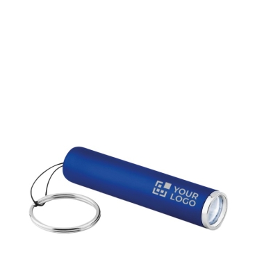 Porta-chaves lanterna com logo de forma cilíndrica colorido Logolight