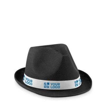 Chapéu promocional de poliéster cor preto