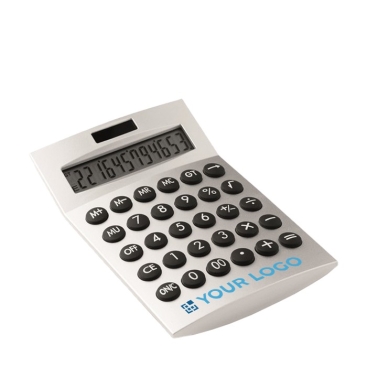 Calculadora solar de plástico de 12 dígitos com pilha de botão DeskCal