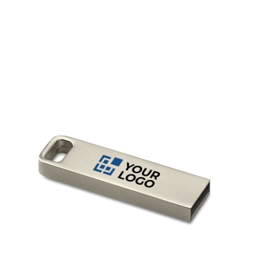 Pen USB com logo gravado compacta de metal barato Compacto Slim
