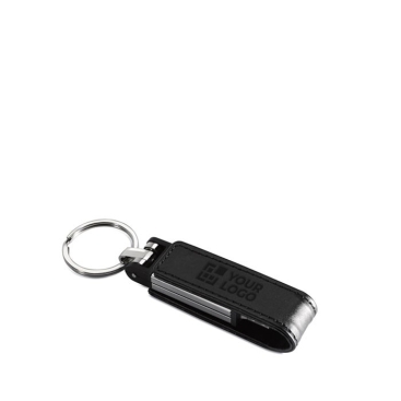 Porta-chaves USB personalizados de metal com protetor de couro Magring