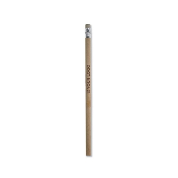 Lápis personalizado barato de madeira com borracha Natural