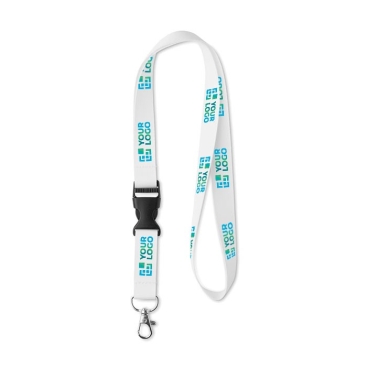 Lanyard publicitário sublimado a cor bem garrida com fivela Sublim Plus