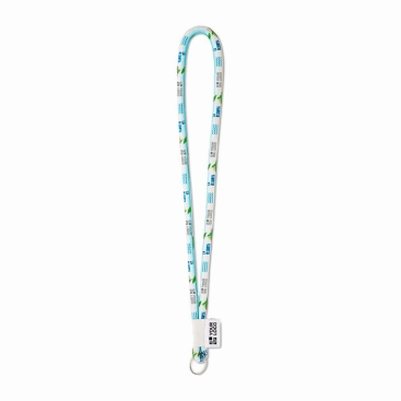 Lanyard cilíndrico com logotipo (0,8 cm)