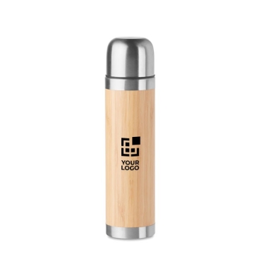 Termos promocionais de aço com exterior de bambu 400ml Bamboo