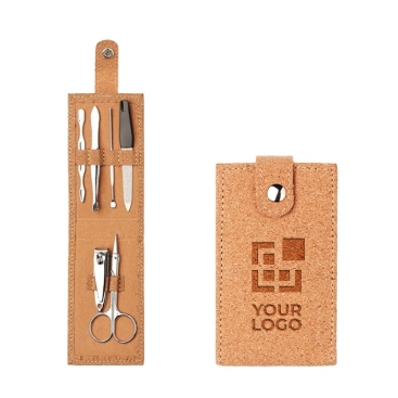 Kit de manicure 6 ferramentas em caixa de cortiça Corkstyle