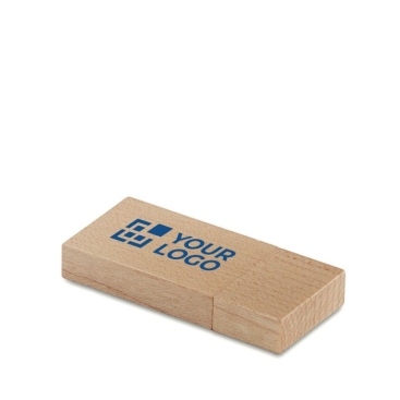 Pen USB ecológica de madeira personalizada plana USB Madeira Plana