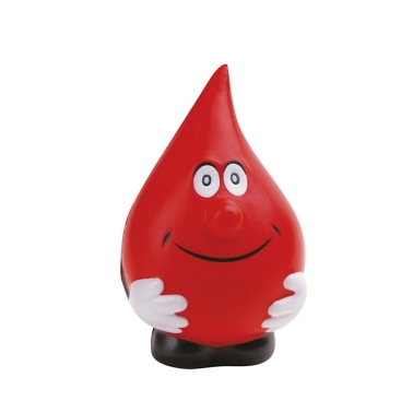Bola anti-stress publicitária em forma de gota de sangue RedDrop