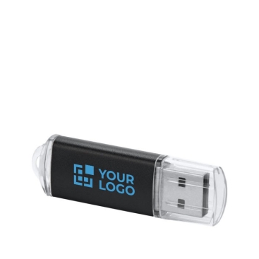 Memória Usb personalizada barata com tampa cor preto