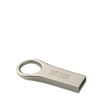 Pen USB de metal design inovador para porta-chaves Compacto Round XL