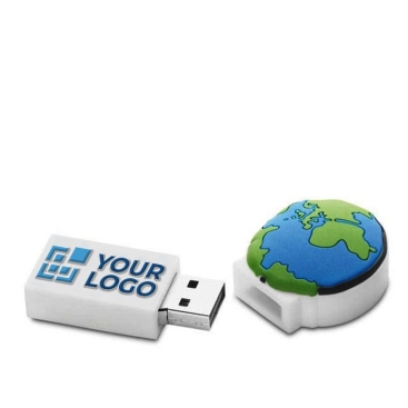 Memória USB feita à medida de cada empresa - cor branco