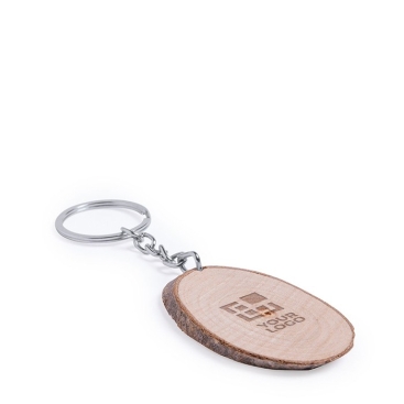 Porta-chaves oval de madeira de faia personalizado Nature Oval