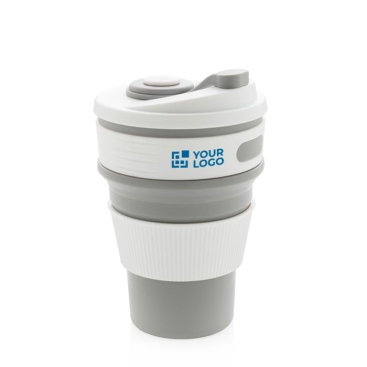 Copos portáteis dobráveis de silicone de 350ml Takeaway Folding