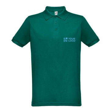 Polos com logo a cor total em algodão e poliester 200 g/m2 THC Berlin