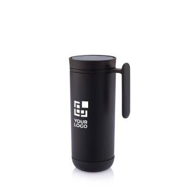 Elegante caneca sustentável para personalizar cor preto