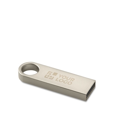 Pen USB serigrafada ou gravada 3.0 pequena metálica Compacto Round 3.0