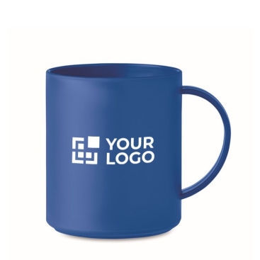 Caneca para personalizar em material PP cor azul vista principal