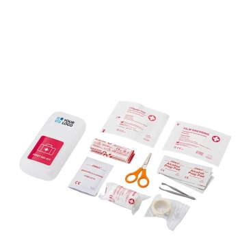 Kit médico, caixa transparente de polipropileno e acessórios StaySafe