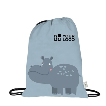 Mochila com desenhos de animais cor azul primeira vista