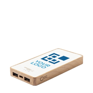 Power banks personalizados com capa eco 8.000 mAh Organic Hemp