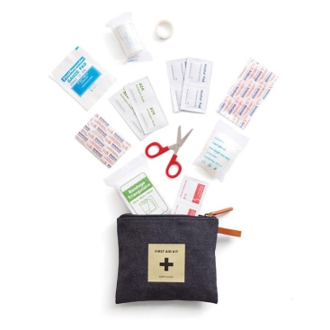 Kit de primeiros socorros em bolsa de tecido com logótipo Supplies
